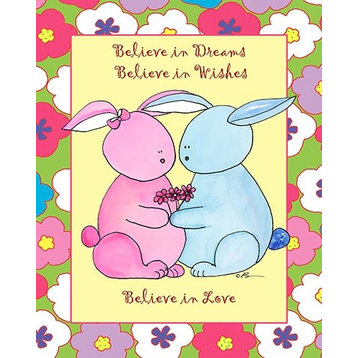 Believe in Love, Ready To Hang Canvas Kid's Wall Decor, 20 X 24