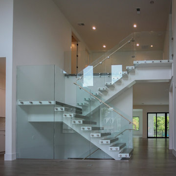 Project #80 | Mono-Beam Staircase with Glass Panels