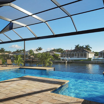 Pool with Vanishing Edge, Sun Shelf and Spa with Spillway