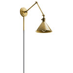 Kichler - Kichler 43115NBR One Light Wall Sconce, Natural Brass Finish - A bit of schoolhouse charm anywhere you like: The Ellerbeck 1 light wall sconce in a Natural Brass finish features an articulating arm, so you can position it high, low or somewhere in-between for a look that s as stylish as it is flexible. Bulbs Not Included, Number of Bulbs: 1, Max Wattage: 40.00, Bulb Type: A19