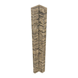 136-CT1-DURANGO STACKED STONE VENEER INSIDE CORNER 48"H X 3 1/2"W X 1 1/4"D - Wall Panels