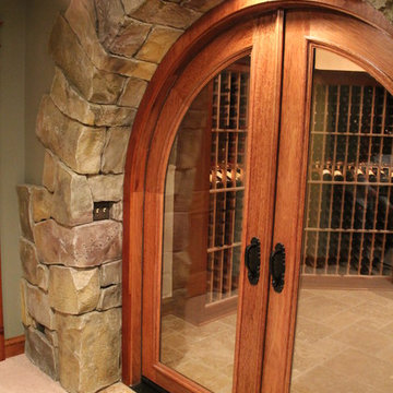 Mahogany Riviera Wine Cellar Door, Side View, ETO Doors