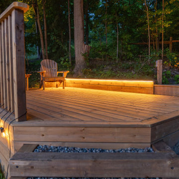Custom Multi-Level Cedar Deck & Outdoor Living Space