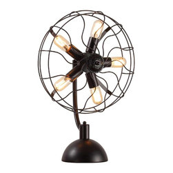 5 Light Vintage Fan Table Lamp - Products