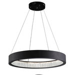 CWI LIGHTING - CWI LIGHTING 1040P26-101 LED Chandelier with Matte Black Finish - CWI LIGHTING 1040P26-101 LED Chandelier with Matte Black FinishThis breathtaking LED Chandelier with Matte Black Finish is a beautiful piece from our Rosalina Collection. With its sophisticated beauty and stunning details, it is sure to add the perfect touch to your décor.Collection: RosalinaCollection: Matte BlackMaterial: Metal (Stainless Steel)Crystals: K9 ClearHanging Method / Wire Length: Comes with 120" of wireDimension(in): 3(H) x 26(Dia)Max Height(in): 123Bulb: 45W LED(Included)Lumens: 1100Color Temperature: 3000KCRI: 80Voltage: 120Certification: ETLInstallation Location: DRYThree years warranty against manufacturers defect.