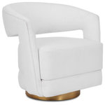 Currey and Company - Currey and Company 7000-0561 Maren, Muslin Swivel Chair In 30 In and 3 - Maren Muslin Swivel  Brass *UL Approved: YES Energy Star Qualified: n/a ADA Certified: n/a  *Number of Lights:   *Bulb Included:No *Bulb Type:No *Finish Type:Brass
