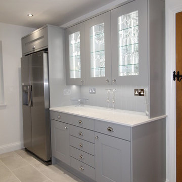 Silver Grey Shaker Style Kitchen