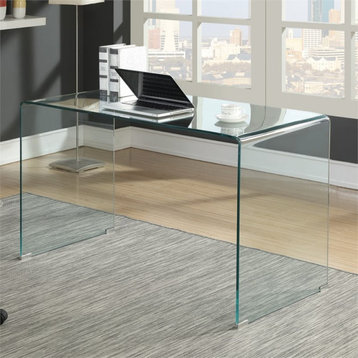 Coaster Highsmith Contemporary Clear Bent Glass Writing Desk