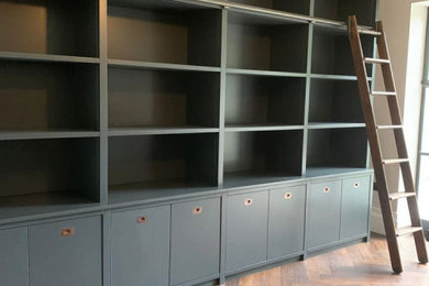 Photo of a contemporary home office in Other.