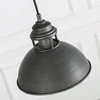 LNC 1-Light Farmhouse Brushed Grey Dome Mini Pendant Lighting For Kitchen Island