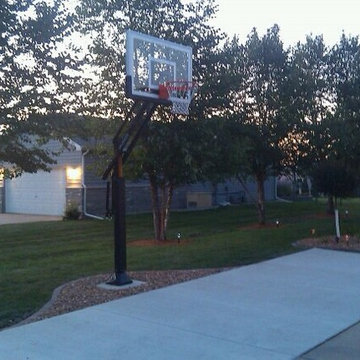 Joe E's Pro Dunk Silver Basketball System on a 30x30 in Merrillville, IN