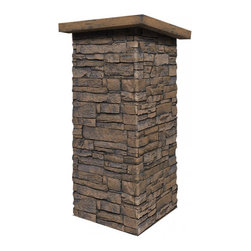 C139-ALPINE DEEP STACKED STONE COLUMN WRAP (CAPS SOLD SEPARATELY) - Wall Panels