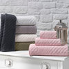 Glossy 6-Piece Turkish Cotton Towel Set, Peach