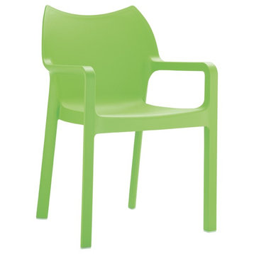 Compamia Diva Outdoor Dining Armchair, Set of 2, Tropical Green