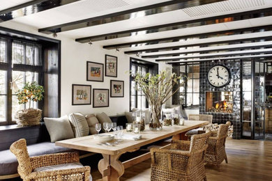 Inspiration for a coastal dining room remodel in New York