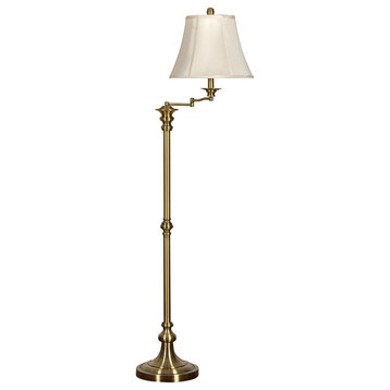 Signature 1 Light Floor Lamp, Antique Brass, 14"