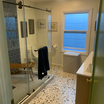 Planum 2102 White Silk. Customer painted to the green color after installation