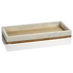Zodax - Verdi Marble and Balsa Wood Vanity Tray - Arrange your beauty essentials into a stunning display of products by bringing home this marble vanity tray. This tray features brushed polished marble finish with a balsa wood base for a charmingly modern look that is sure to add a dash of sophistication to your dressing space. What a pretty way to keep your jewelry and trinkets safe and show off the good stuff.  *Polished marble *Balsa wood base *Keeps counter tops clean and tidy with its minimalist design *�Weighty and elegant *Wipe with damp cloth