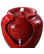 Glazed Pot Floor Fountain, LED Lights, Red