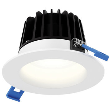 4" Round Wet Rated Regressed LED Down Light, 5-CCT, White