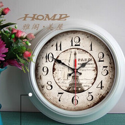15" Traditional Style Metal Wall Clock - YGMW(BOLI054W) - Wall Clocks