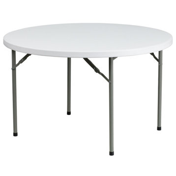 48RD White Plastic Fold Table