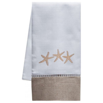 Combo Linen Hand Towel, Three Starfish