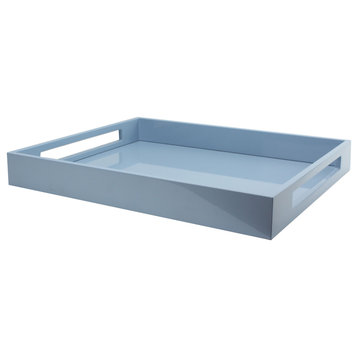 Addison Ross Lacquered Tray (Pale Denim) 16x14