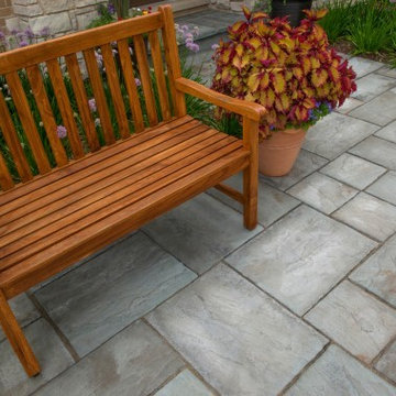 Unilock - Entrance using Rivenstone Pavers by Unilock