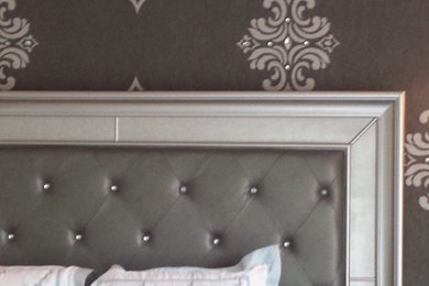 Trendy bedroom photo in Atlanta