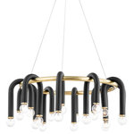 Mitzi by Hudson Valley Lighting - Whit 20 Light Chandelier, Aged Brass/Black - Features: