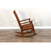 Pemberly Row Farmhouse Mahogany Wood Rocking Chair in Dark Chocolate
