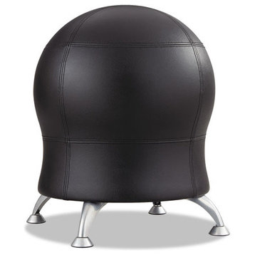 Zenergy Ball Chair, 22.5"x23", Black/Silver