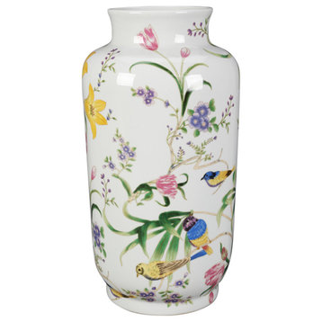 Birds and Flowers Porcelain Vase