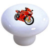 Red Motorcycle Ceramic Knob