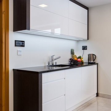 Modern Kitchen White High Gloss Cabinetry