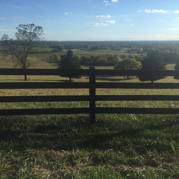 Plank Horse Fence Painted Black in Gallatin, TN