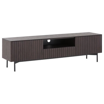 Modrest Calhoun TV Stand for TVs up to 63" Modern Ash Wood TV Stand in Brown