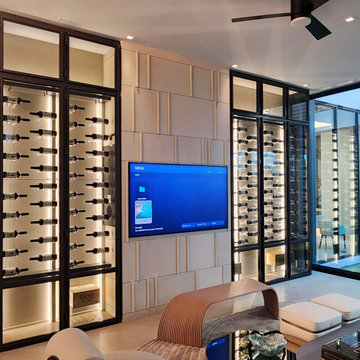 Lacquered Metal Frame Wine Enclosure - Palm Beach Gardens, FL