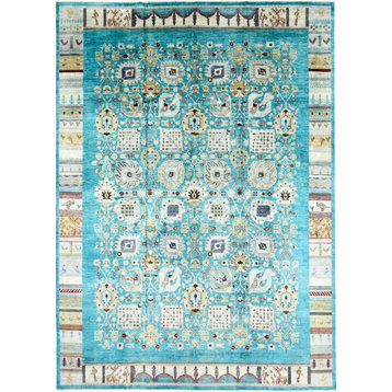 Oriental Rug Arijana Klassik 13'9"x9'11" Hand Knotted Carpet