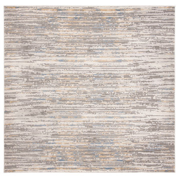 Safavieh Meadow Collection MDW179 Rug, Grey/Gold, 6'7" Square