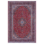 Bareens Designer Rugs - Vintage Antique Persian Kashan Burns Wool Rug - Create a new dimension of style in your space with this breath-taking antique hand knotted Persian rug. Made in Iran, this gorgeous hand-knotted rug features all vegetable dyes and 100% wool, adding luxurious texture and appearance. This gorgeous antique rug features an intricate design with a unique detailed border. Featuring an awe-inspiring color pallet and an intricate design handmade by skilled artisans is a great addition to any decor. Bring luxury and extravagance to your living space with this luxurious rug.