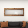 Rustic Brown Wood Wall Mirror 69866