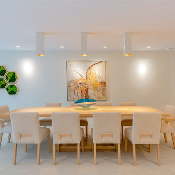 Modern Dining Area With Wooden Table and Chairs, Modern House, Remodeling Ideas