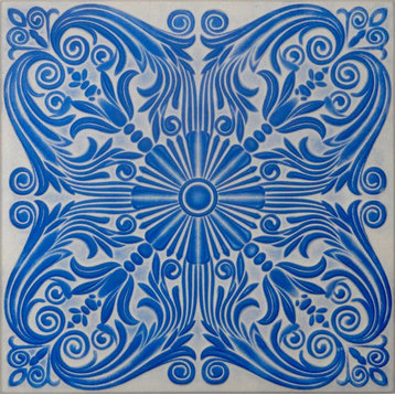 20"x20" R39 Styrofoam Ceiling Tile, White Blue