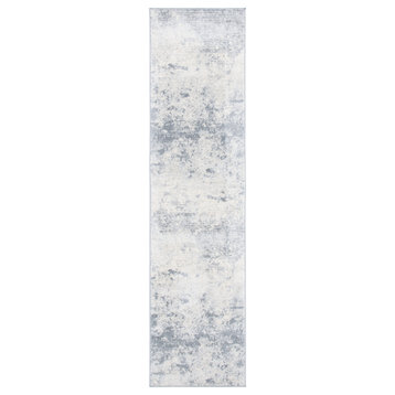 Safavieh Brentwood BNT822 Power Loomed Rug, Gray/Ivory, 2'x6'