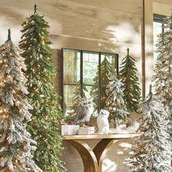 Pre-Lit Evergreen Alpine Trees 5' - Holiday Decorations