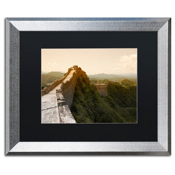 Philippe Hugonnard 'Great Wall X' Art, Silver Frame, Black Matte, 20"x16"