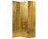 6' Faux Leather Gold Crocodile Room Divider