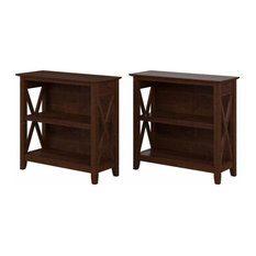 Key West Small 2 Shelf Bookcase - Set of 2 in Bing Cherry - Engineered Wood